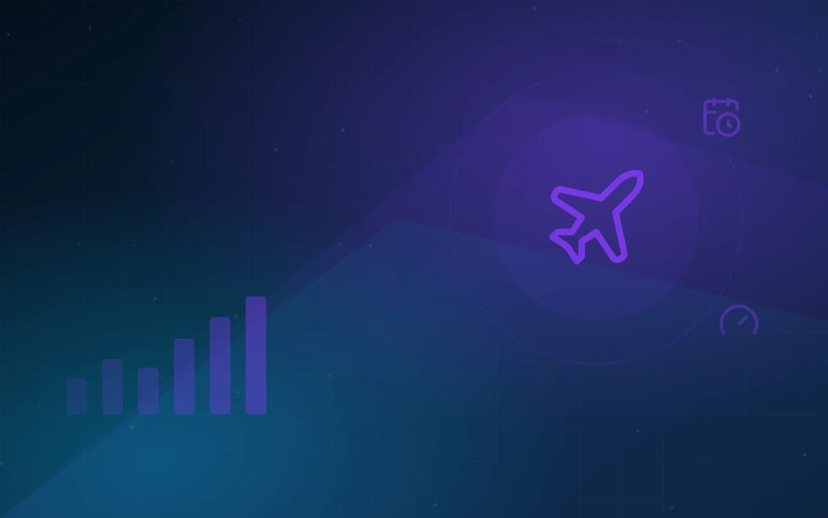 Illustration of an aviation scheduling and booking platform