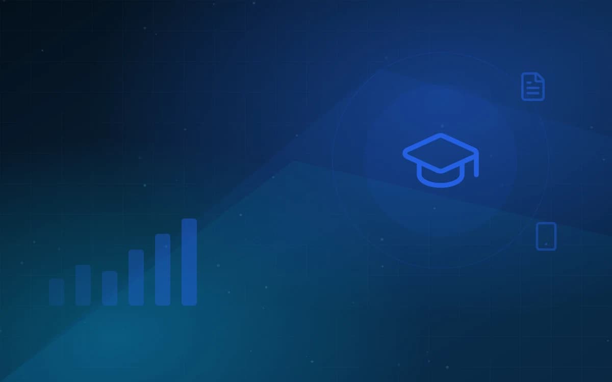 Illustration of an online college admissions portal