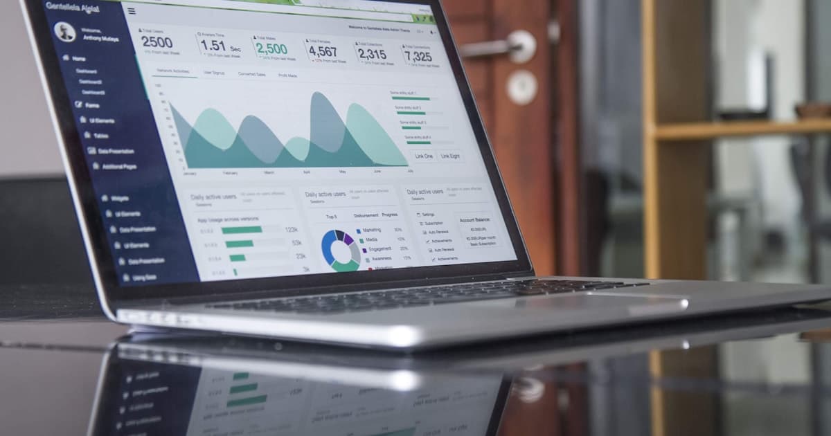 Conversion and website performance data on a dashboard