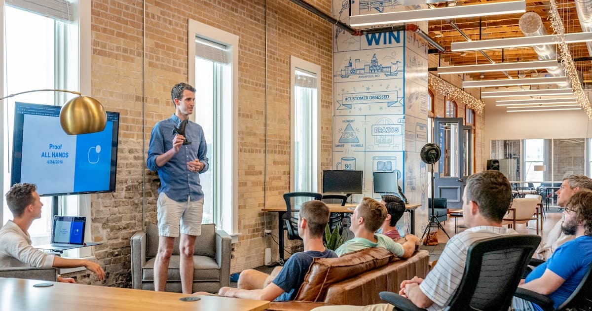 Small business team discussing its digital presence