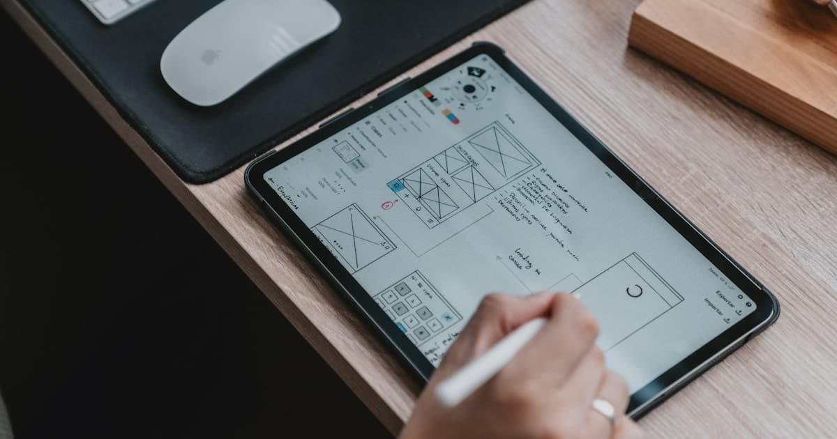 Designer refining an accessible website interface