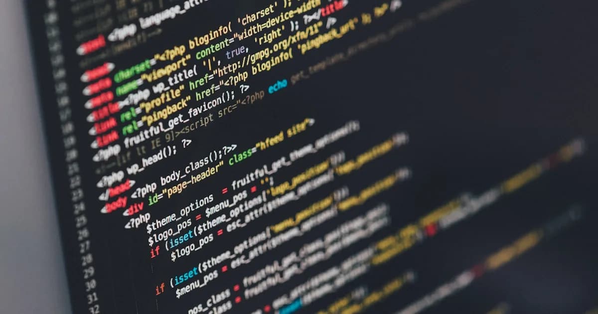 Developer working on a business system