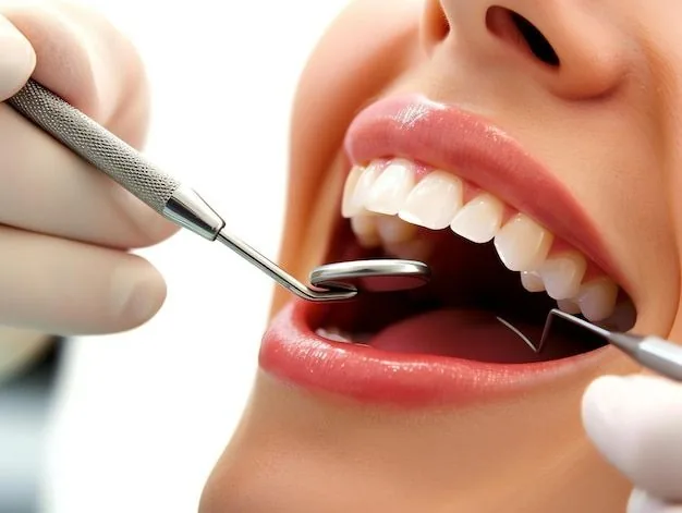 Close-up of a dental check-up